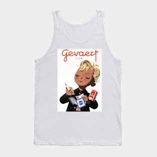 GEVAERT PHOTOGRAPHY CAMERA FILM Retro Belgium Advertisement Tank Top